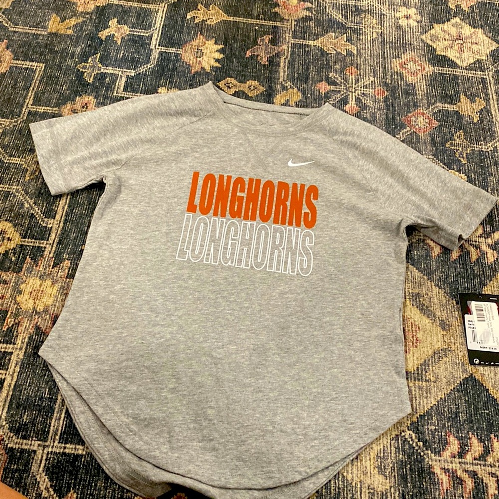 Texas Longhorns NIKE girls t shirt top Sz M NEW NCAA FOOTBALL